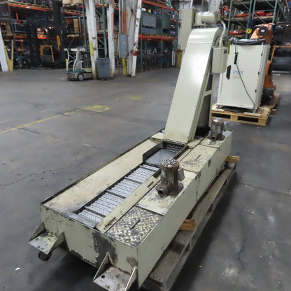 Turbo 5475-8104 Incline Chip Conveyor 52"x10" 230/460V 3Ph W/ Coolant Recovery