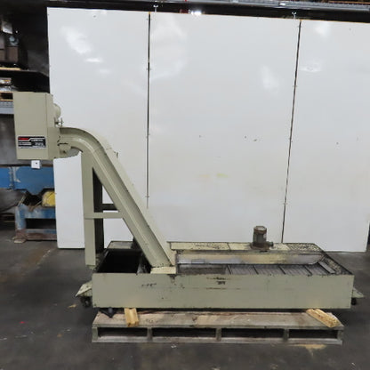 Turbo 5475-8104 Incline Chip Conveyor 52"x10" 230/460V 3Ph W/ Coolant Recovery