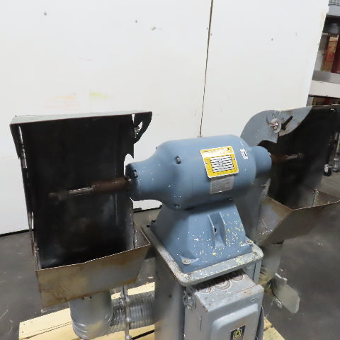 Baldor 330B 3/4HP Pedestal Buffer Grinder W/ Stand 208-230/460V 3Ph 3000/3600RPM