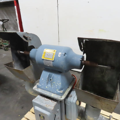 Baldor 330B 3/4HP Pedestal Buffer Grinder W/ Stand 208-230/460V 3Ph 3000/3600RPM