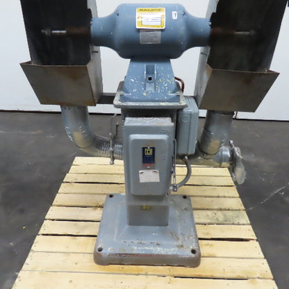 Baldor 330B 3/4HP Pedestal Buffer Grinder W/ Stand 208-230/460V 3Ph 3000/3600RPM