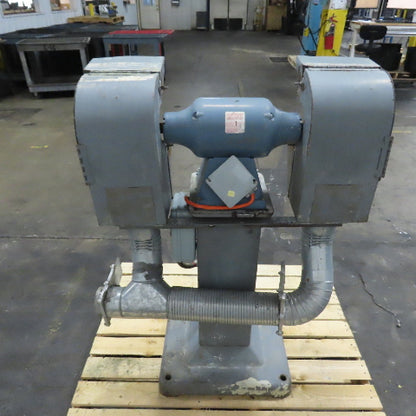 Baldor 330B 3/4HP Pedestal Buffer Grinder W/ Stand 208-230/460V 3Ph 3000/3600RPM
