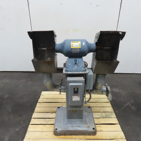 Baldor 330B 3/4HP Pedestal Buffer Grinder W/ Stand 208-230/460V 3Ph 3000/3600RPM