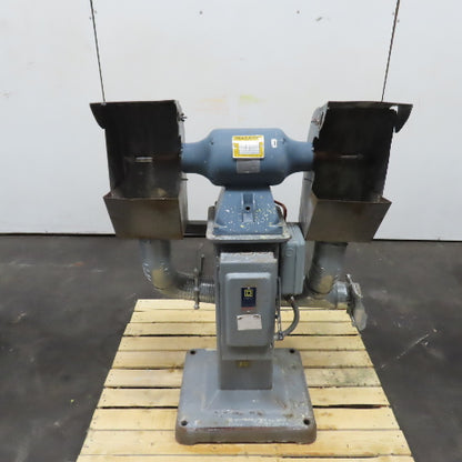 Baldor 330B 3/4HP Pedestal Buffer Grinder W/ Stand 208-230/460V 3Ph 3000/3600RPM