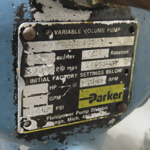40 Gallon Hydraulic Power Unit 230/460V 3Ph W/ Parker PAVC33R23 Pump 3000PSI MAX