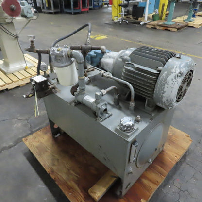 40 Gallon Hydraulic Power Unit 230/460V 3Ph W/ Parker PAVC33R23 Pump 3000PSI MAX