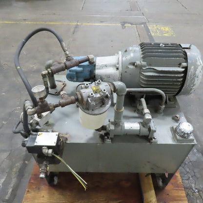 40 Gallon Hydraulic Power Unit 230/460V 3Ph W/ Parker PAVC33R23 Pump 3000PSI MAX