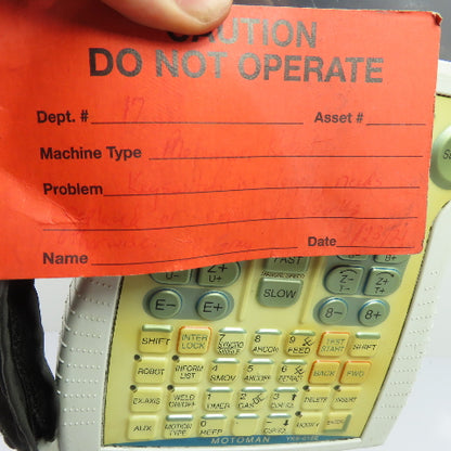 Yaskawa JZRCR-YPP01-1 Motoman Robot Control Teach Pendant YKS-012E (Read Desc.)