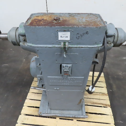 Mitchell 5Hp 220/440V 3Ph Double Arbor Pedestal Buffer Polisher 1-1/4" Arbor
