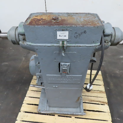Mitchell 5Hp 220/440V 3Ph Double Arbor Pedestal Buffer Polisher 1-1/4" Arbor