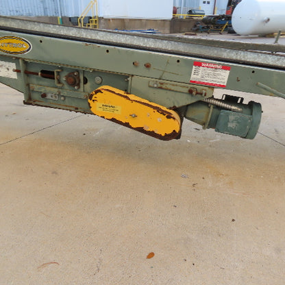 Hytrol 20" Wide x 20' Long Slide Bed Nose Off Incline Conveyor 200V 3Ph 36FPM