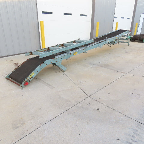 Hytrol 20" Wide x 20' Long Slide Bed Nose Off Incline Conveyor 200V 3Ph 36FPM
