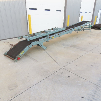 Hytrol 20" Wide x 20' Long Slide Bed Nose Off Incline Conveyor 200V 3Ph 36FPM