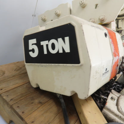 Coffing EC-10008.4 5 Ton 10,000LB Electric Chain Hoist 10'Lift 460V 3Ph 2.7/8FPM