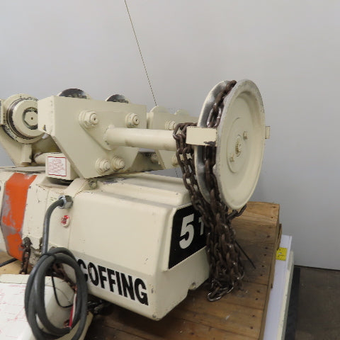 Coffing EC-10008.4 5 Ton 10,000LB Electric Chain Hoist 10'Lift 460V 3Ph 2.7/8FPM