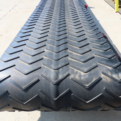 23" x 34' Incline Cleated Belt Discharge Conveyor 230/460V 3Ph 153FPM