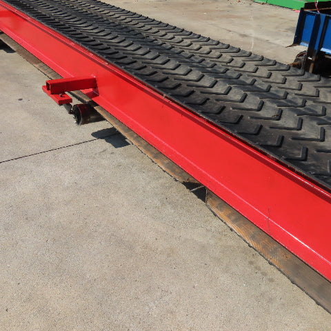 23" x 34' Incline Cleated Belt Discharge Conveyor 230/460V 3Ph 153FPM