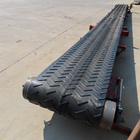 23" x 34' Incline Cleated Belt Discharge Conveyor 230/460V 3Ph 153FPM