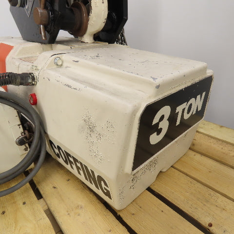 Coffing EC-6010-4 3 Ton 6000LB Electric Chain Hoist 460V 3Ph 10' Lift 3.3/10FPM