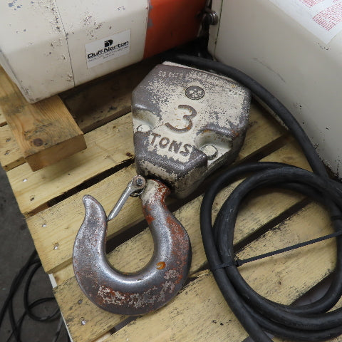 Coffing EC-6010-4 3 Ton 6000LB Electric Chain Hoist 460V 3Ph 10' Lift 3.3/10FPM
