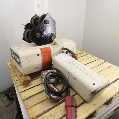 Coffing EC-6010-4 3 Ton 6000LB Electric Chain Hoist 460V 3Ph 10' Lift 3.3/10FPM