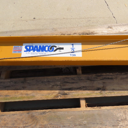 Spanco 300-050-12 1/2 Ton Wall Mount Jib Crane 12' Swing 123" Travel