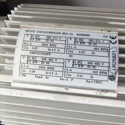 Konecranes MF10Z-IP55 3.3/0.7kW Electric Hoist Gear Motor 440-480V 3Ph