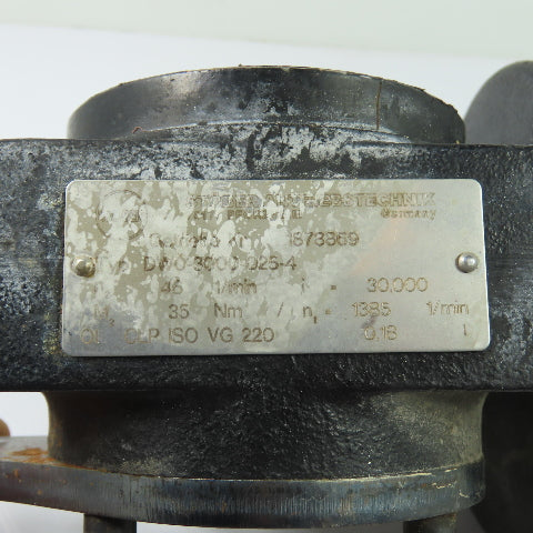 Stober DWO-3000-025-4 Gear Motor 30:1 Ratio 46RPM 1/3HP 3Ph 220-480V