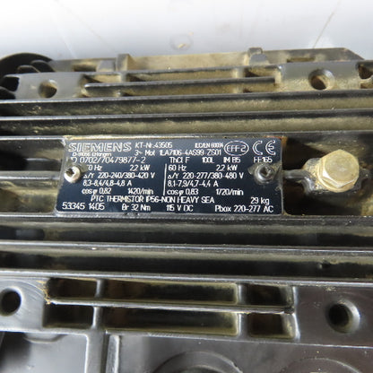 Stober C502G0420D100K4 3HP 41.688:1 Ratio Gear Motor 34RPM Output 220/480V 3Ph