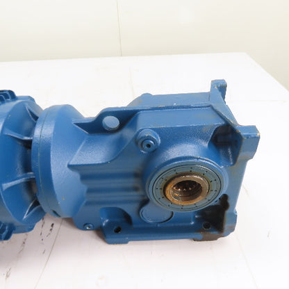 SEW-EURODRIVE KV47B DRN100L4/BE5HR 5HP 4.64:1 Ratio Gear Motor 230/460V 379RPM