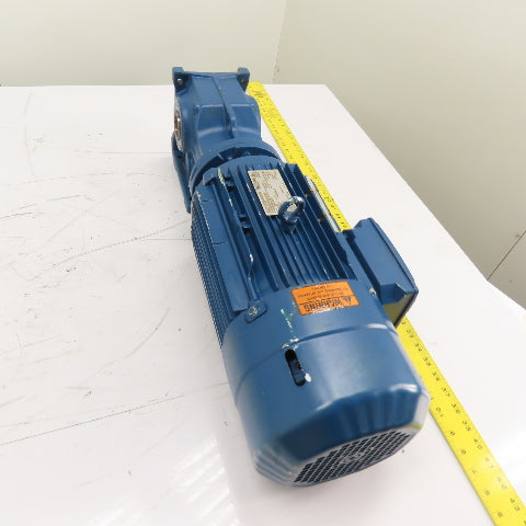 SEW-EURODRIVE KV47B DRN100L4/BE5HR 5HP 4.64:1 Ratio Gear Motor 230/460V 379RPM