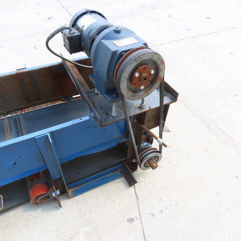 17" Wide x 18' Slide Bed Cleated Discharge Trough Conveyor 68FPM 208-460V 1Hp