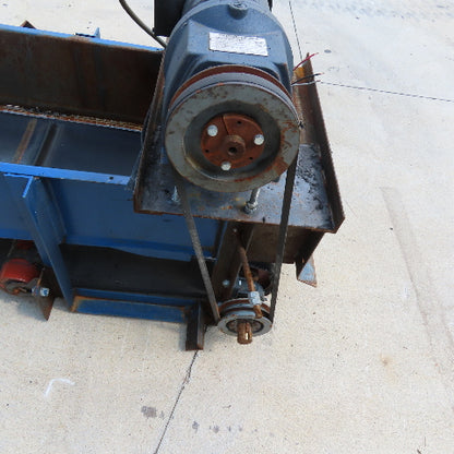 17" Wide x 18' Slide Bed Cleated Discharge Trough Conveyor 68FPM 208-460V 1Hp