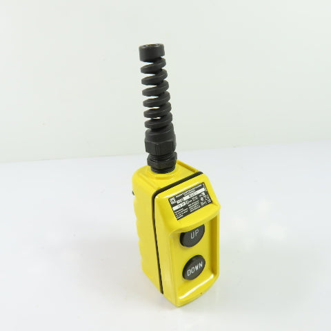 Square D 9001BW92Y 2-Button UP/DOWN Pendant Control Station 600VAC NEW