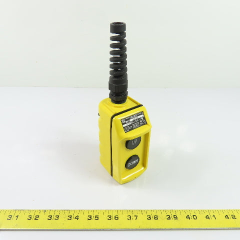 Square D 9001BW92Y 2-Button UP/DOWN Pendant Control Station 600VAC NEW