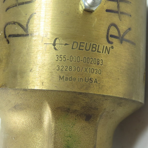 Deublin 322830/X1030 355-000-002083 1" NPT RH Brass Duo-Flow Rotary Union