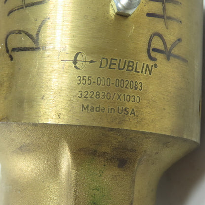 Deublin 322830/X1030 355-000-002083 1" NPT RH Brass Duo-Flow Rotary Union