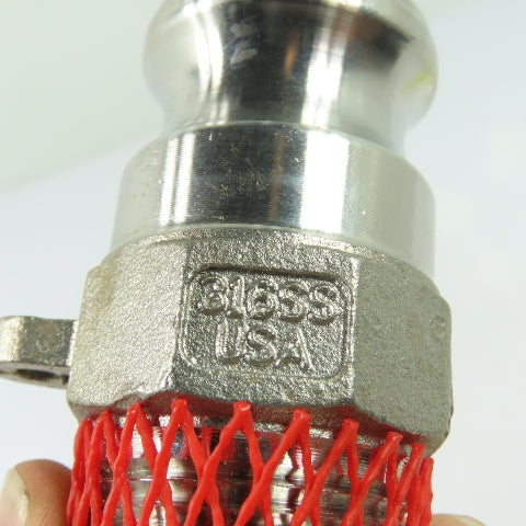 PT 10F Stainless Steel Camlock Male Adapter x Male 1" NPT Threaded Fitting NEW