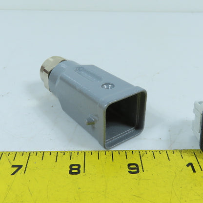 4-Pin Male Heavy Duty Power Connector w/Hood 600V