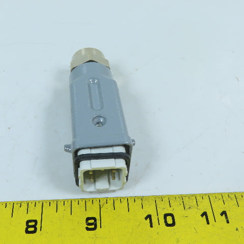 4-Pin Male Heavy Duty Power Connector w/Hood 600V