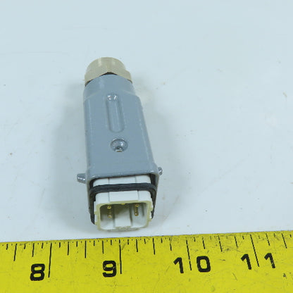 4-Pin Male Heavy Duty Power Connector w/Hood 600V
