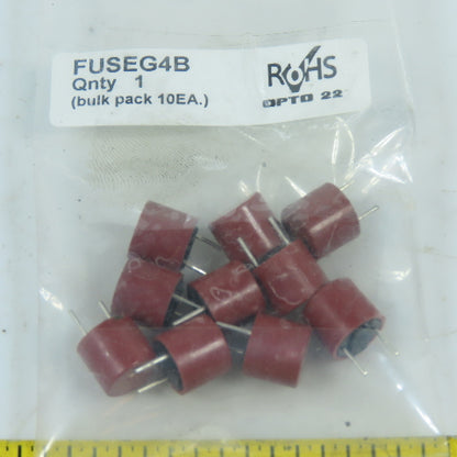 Opto 22 FUSEG4B 4A Cartridge Fuse for G4 Digital Module 250V Lot Of 10