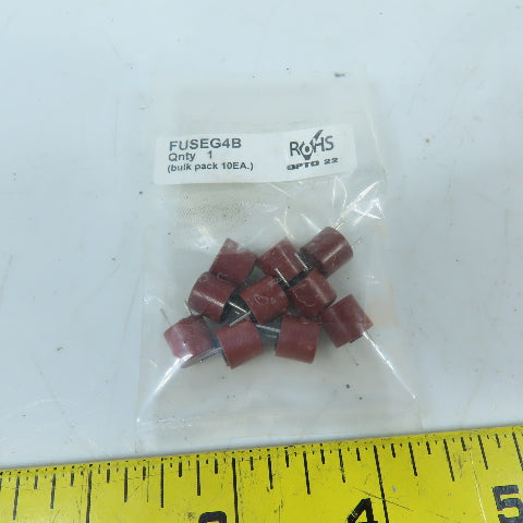 Opto 22 FUSEG4B 4A Cartridge Fuse for G4 Digital Module 250V Lot Of 10