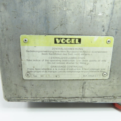 Vogel MFE5/BW3 Centralized Lubrication Pump Unit 2.7L Reservoir Tank
