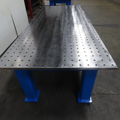 48" x 120" Steel Top 1-1/4" Thick Welding Fixture Table 3" x 3" Grid 5/8" Holes