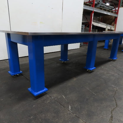 48" x 120" Steel Top 1-1/4" Thick Welding Fixture Table 3" x 3" Grid 5/8" Holes