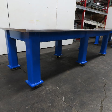 48" x 120" Steel Top 1-1/4" Thick Welding Fixture Table 3" x 3" Grid 5/8" Holes