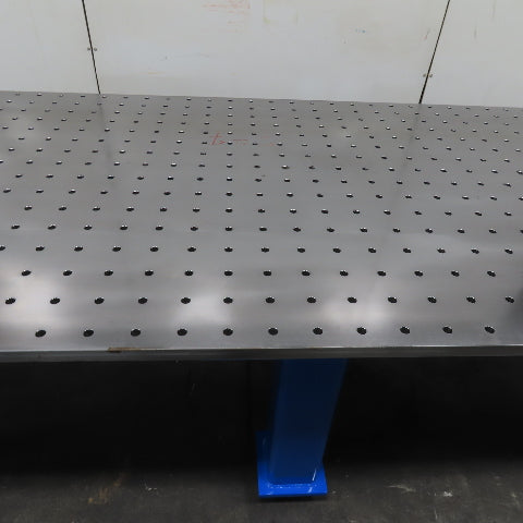 48" x 120" Steel Top 1-1/4" Thick Welding Fixture Table 3" x 3" Grid 5/8" Holes
