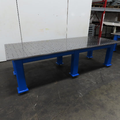 48" x 120" Steel Top 1-1/4" Thick Welding Fixture Table 3" x 3" Grid 5/8" Holes