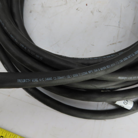 Priority Wire 14AWG 4-Conductor SOOW Portable Power Cable 600V 33'